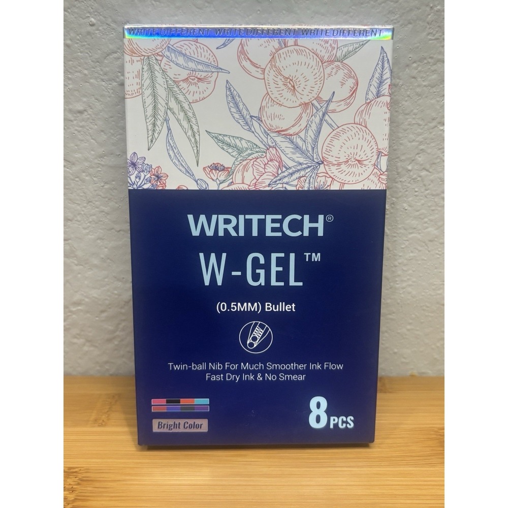 Writech Retractable W Gel Ink Pens 0.5mm Multicolor 8 Count Pack‎ Sealed